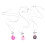 3 Unidades Collar Donut Dibujos Aleación 3