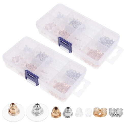 2 Cajas De De Pendiente Tipo Pasador Con Y Tapa