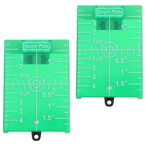 2 plaques cibles pour laser vert avec support, pour niveau à lignes