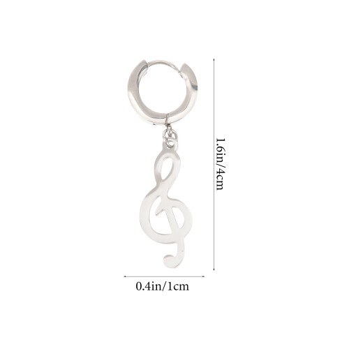 1 Paire De Boucles D'oreilles Pendantes Musical Pour 1