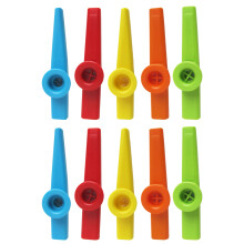 10 kazoos en plastique colorés pour amateurs de