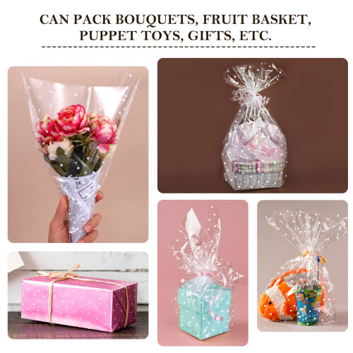 Patterned Cellophane Roll Transparent Wrapping Clear Bags Wedding 1