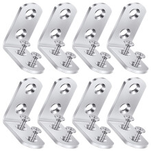 8 Pièces Support D'Angle En Inoxydable Équerre De Coin Fixation