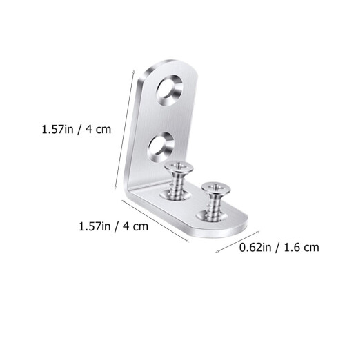 8 Pièces Support D'Angle En Inoxydable Équerre De Coin Fixation 1