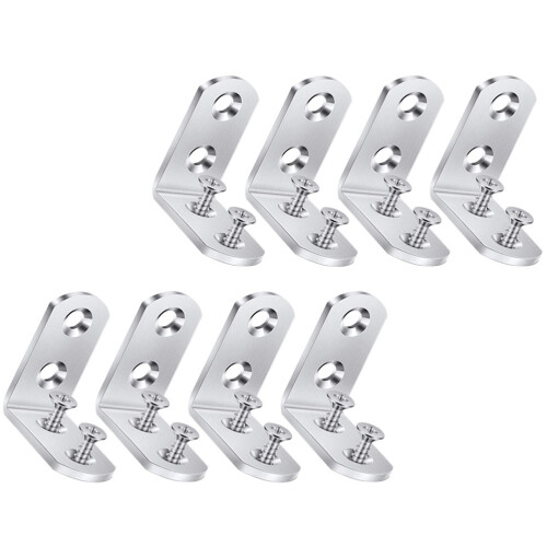 8 Pièces Support D'Angle En Inoxydable Équerre De Coin Fixation 2