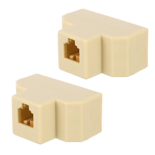 2 pcs rj11 socket splitter telephone wall separator adaptor 2