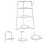 4 Tier Plastic Storage Rack Light Duty Shelf Unit Kitchen Storage Rack 4