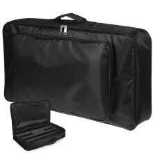 Electric Guitar Effects Pedal Board Carry Case With Zipper Pouch Black