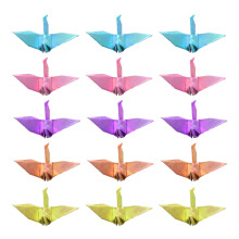 100 Pcs Origami Birds Folded Hand-Made Folding Paper Crane Decorations