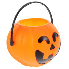 7Cm Portable Pumpkin Bucket For Kids Halloween Candy Pail Holder