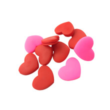 10 Pcs Heart Shape Tennis Racket Vibration Dampeners Red Pink