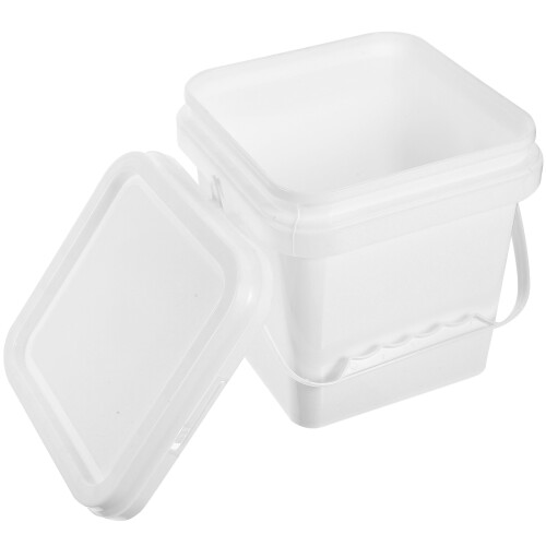 Secchio In Plastica Con Coperchio E Manico Riutilizzabile