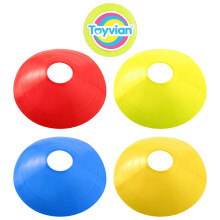 16 coni segnalatore calcio ostacoli rosso verde