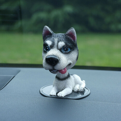 Car Ornaments Cane Seduto Testa Mobile 2