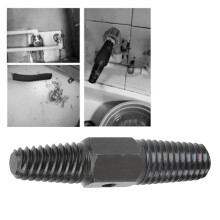 Double Head Carbon Steel Pipe Screw Extractor Tool for DN15 DN20Black