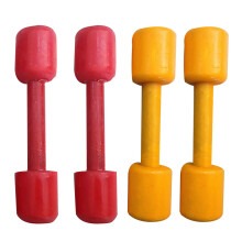 2 Pairs Handgreep Hantel Houten Voor Kinderen Thuis (Rood+Geel)