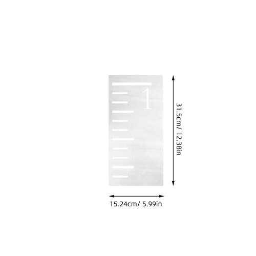 7-delig 213 cm groeimeter stencil, herbruikbaar sjabloon 1