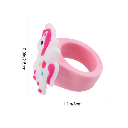 12 Stuks Pvc Kinder Ringen Schattige Sieraden 2