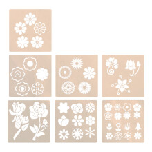 7 Stuks Doorzichtige Sjablonen Voor Bloemenschilderij Diy