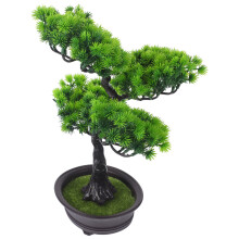 Árbol De Bonsái Artificial De Pino En Maceta Para Escritorio