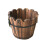 Solid Wood Carbonized Flower Pot For Balcony Planting Home Decor 1