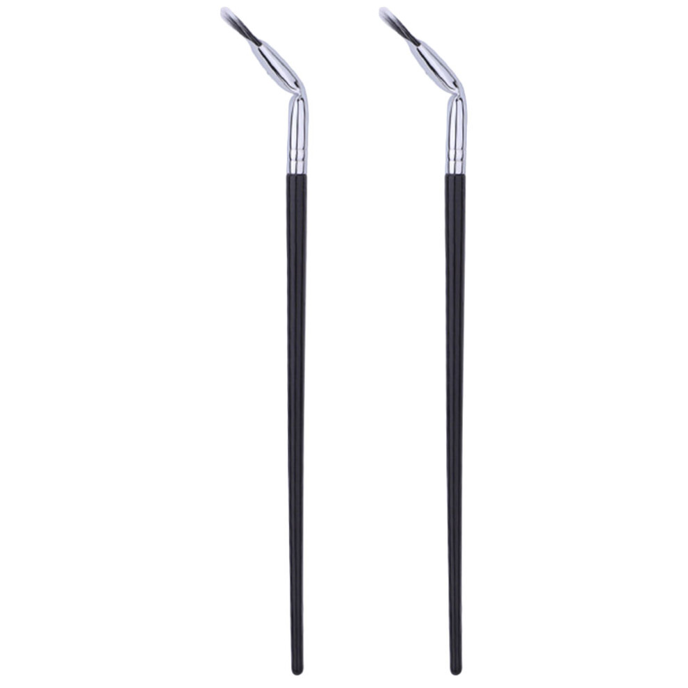 Vaguelly 2Pcs Lower Eyelash Brushes Eyebrow Curved Fan Makeup Tools