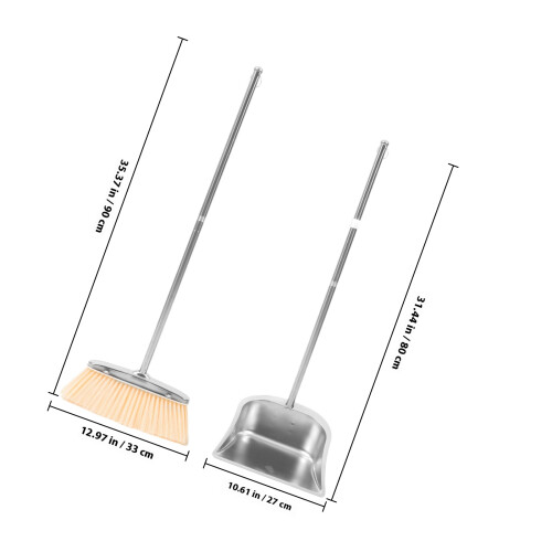 1 Set Broom and Dustpan with Handle Cleaning Accessories for Home 1