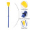 1pair Adjustable Length Pp Kayak Paddle Blue Plastic Boat Oars 10