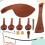 set per violino in legno giuggiolo con puntello e 5