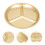 Golden Aluminum Food Divided Plate Multi-Compartment Kitchen Dish 4
