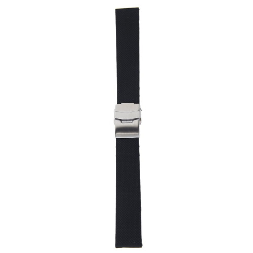 20Mm Pulseira De Relógio Silicone Com Fecho De Aço Inoxidável 2