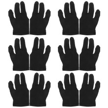 12 unidades 3 dedos para sinuca e bilhar pretas