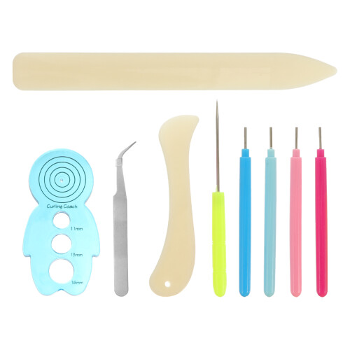 kit 9 peças ferramentas para quilling com canetas e papel