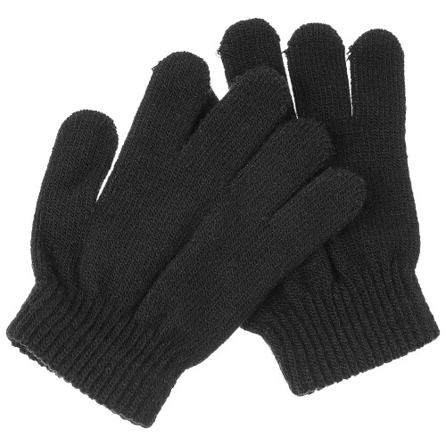 luvas crianças inverno cinco 4-12 preto