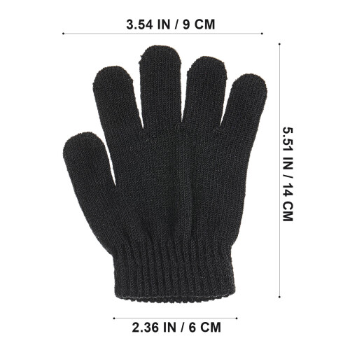 luvas crianças inverno cinco 4-12 preto 1
