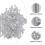 200Pcs Flat Head Aluminum Alloy Rivets Silver Tone Practical DIY Tool 8
