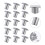 200Pcs Flat Head Aluminum Alloy Rivets Silver Tone Practical DIY Tool 4