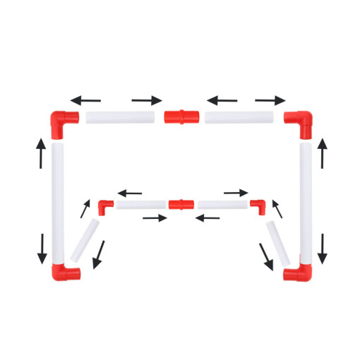 1 Conjunto 56 Cm Mini Futebol com Rede, Bola e 2