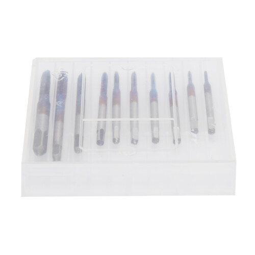 10-teiliges Gewindebohrer-Set, gerade Nut,