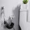 Schwarz Haushalt Badezimmer Toilette PU Handheld 6