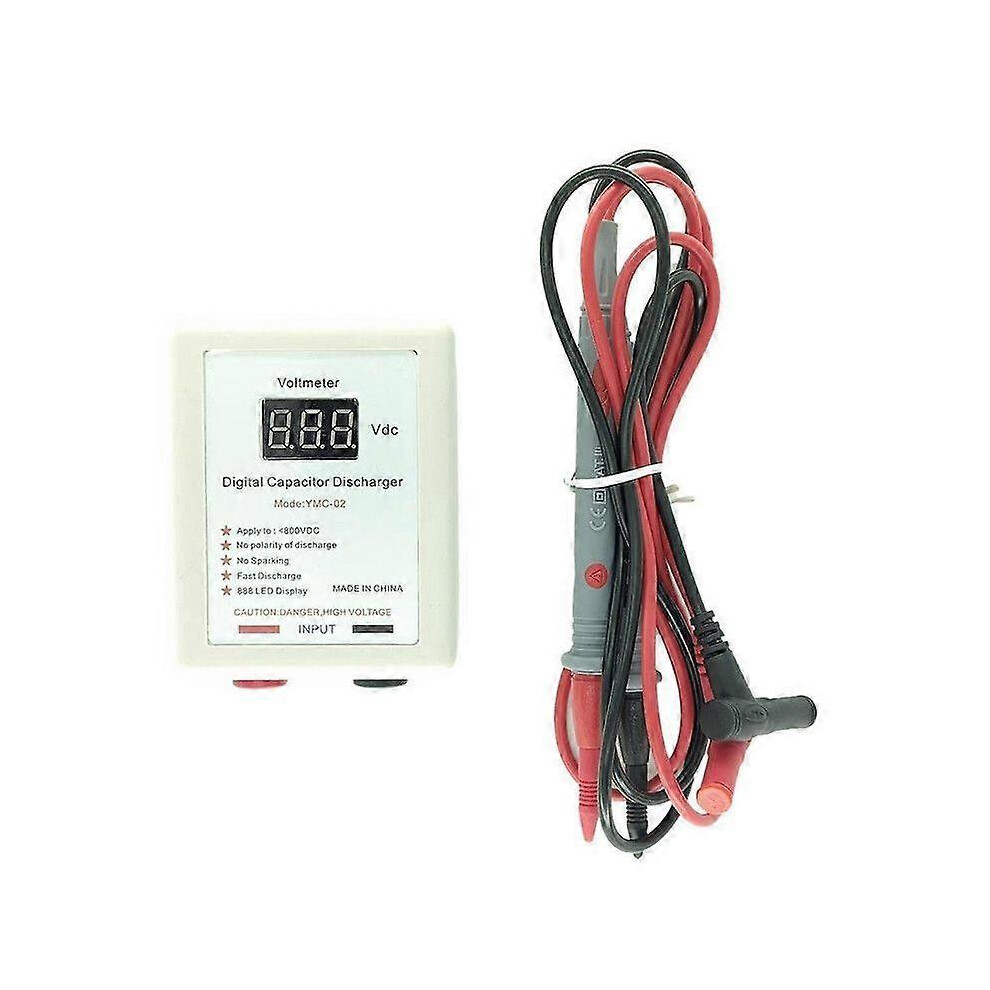 Kikidex (As Show, One Size) 800V Digital Capacitor Fast Discharger High Voltage Discharging Tool For Electronic Repair Display