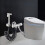 Schwarz Haushalt Badezimmer Toilette PU Handheld 5