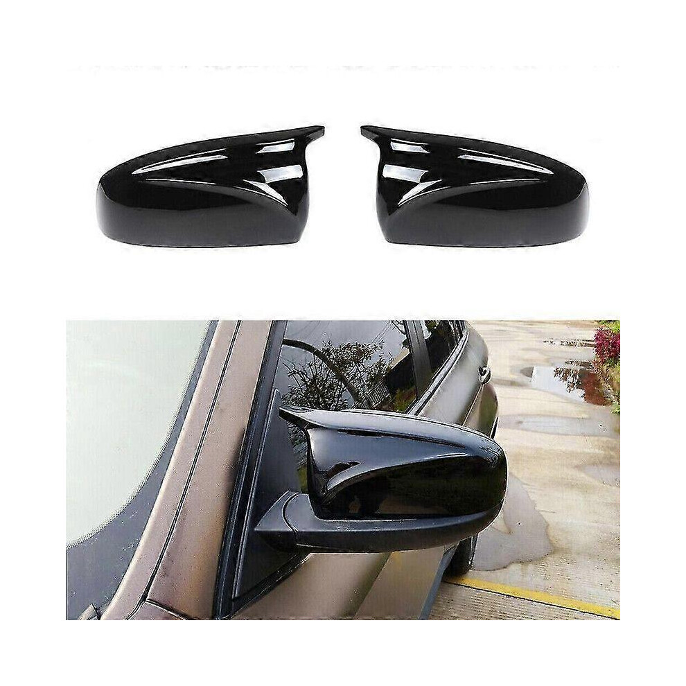 Kikidex (As Show, One Size) Glossy Black Mirror Cover Caps Fit For Bmw X5 X6 E70 E71 2007-2013