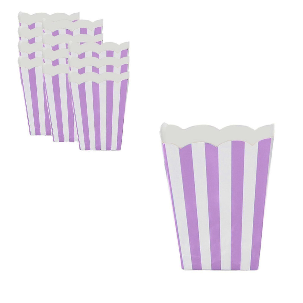Kikidex (As Show, One Size) Popcorn Boxes Birthday Party Striped Popcorn Boxes Food Packaging Cartons Green