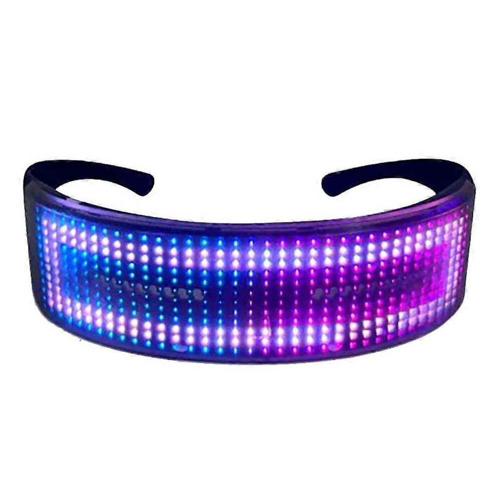 Kikidex (As Show, One Size) Led Glasses Led Bluetooth Full Color Luminous Glasses For Parties Festival Christmas Halloween App