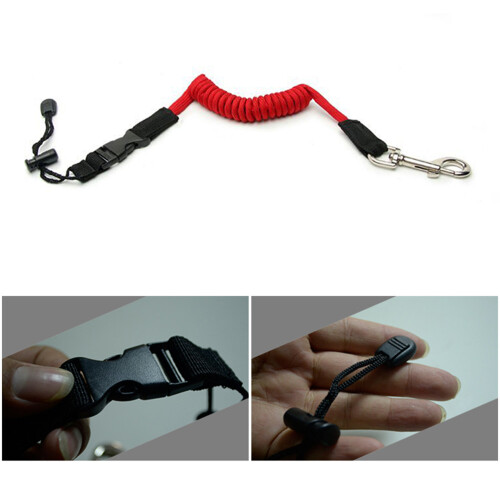 Elastische Kayak Peddel Leash Veiligheid Visstaaf Coil Lanyard