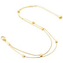Double Enkelbandje Dames Titanium Staal Mode Sieraden
