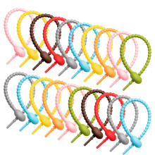 20 Herbruikbare Silicone Kabelbinders Voor Hoofdtelefoon