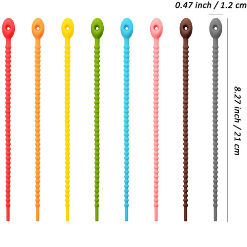20 Herbruikbare Silicone Kabelbinders Voor Hoofdtelefoon 2