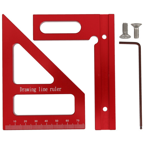 Aluminiumlegering 45 90 Graden Multifunctionele Liniaal Miter